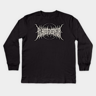 Blade Of Despair Metal Logo Kids Long Sleeve T-Shirt